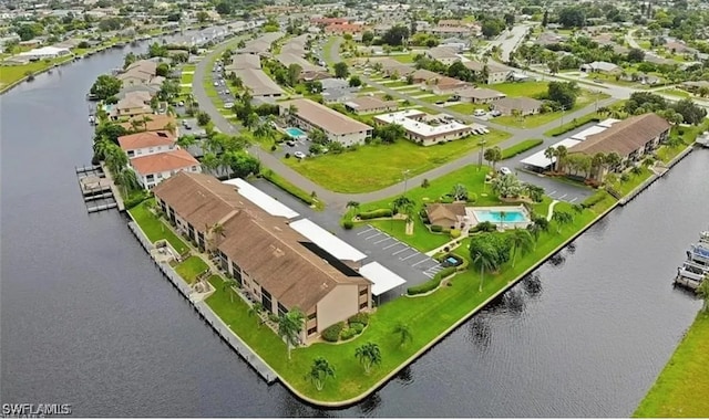 1011 SE 38th Ter Unit 2213, Cape Coral, FL 33904 - aerial view featuring a water view and a residential view