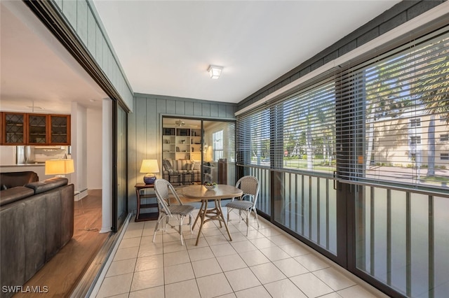 view of sunroom