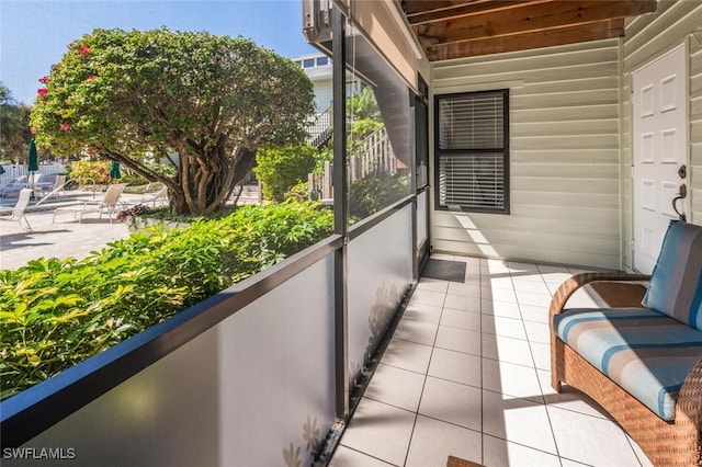 balcony featuring a patio