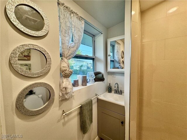 bathroom featuring vanity