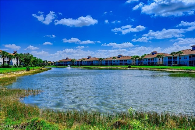 property view of water featuring a residential view