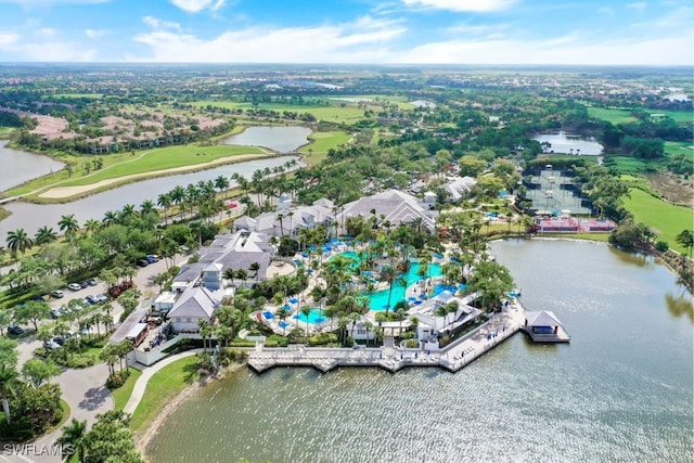 9293 Menaggio Ct Unit 102, Naples, FL 34114 - bird's eye view featuring view of golf course and a water view