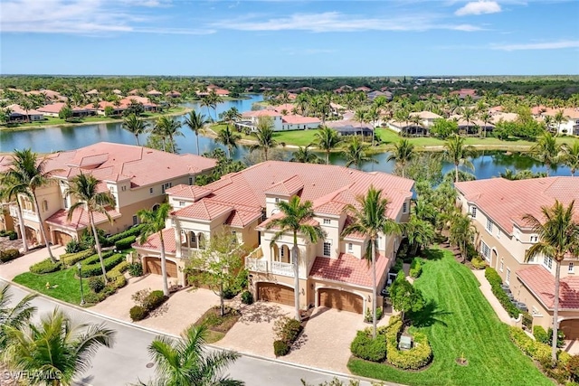 9293 Menaggio Ct Unit 102, Naples, FL 34114 - bird's eye view with a residential view and a water view
