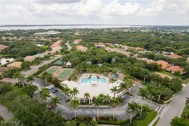 13104 Silver Thorn Loop, North Fort Myers, FL 33903 - aerial view of residential area featuring a large body of water and a pool