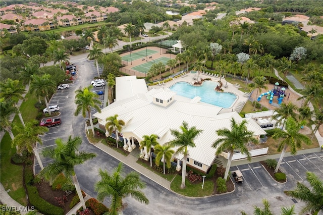 13104 Silver Thorn Loop, North Fort Myers, FL 33903 - drone / aerial view of a pool