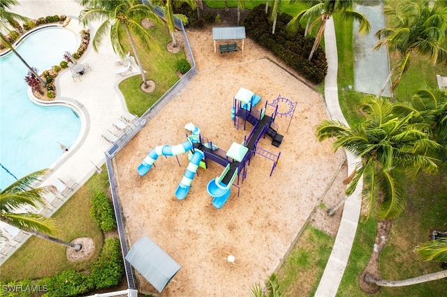 13104 Silver Thorn Loop, North Fort Myers, FL 33903 - drone / aerial view of a pool area