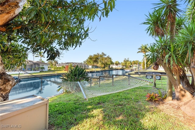 exterior space featuring a water view