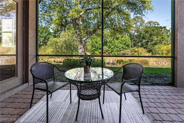 view of sunroom / solarium