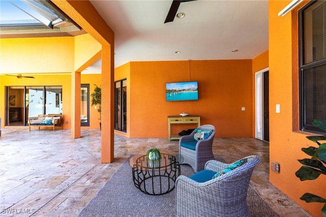 8295 Provencia Ct, Fort Myers, FL 33912 - view of patio / terrace featuring a ceiling fan