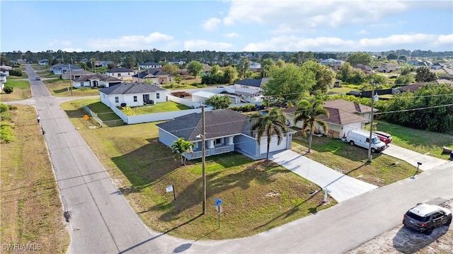 bird's eye view with a residential view