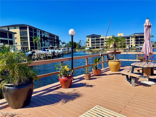 4703 SE 17th Pl Unit 105, Cape Coral, FL 33904 - dock with a water view