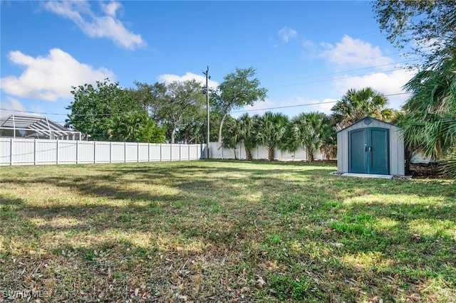944 22nd Ave N, Naples, FL 34103 - view of yard with an outdoor structure, fence, and a shed