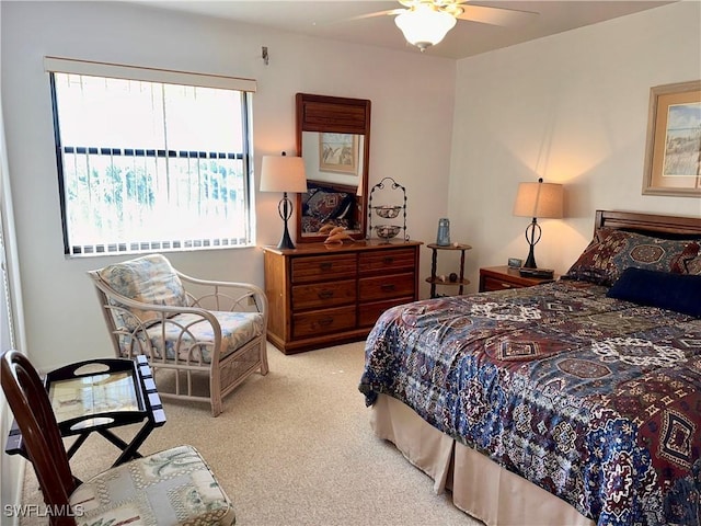 bedroom with carpet