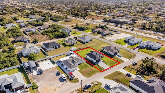 bird's eye view featuring a residential view