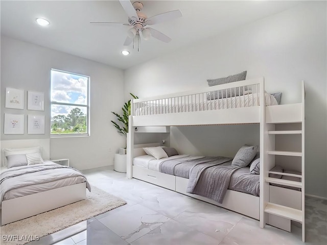 650 Kraft St, Lehigh Acres, FL 33974 - bedroom with recessed lighting and ceiling fan