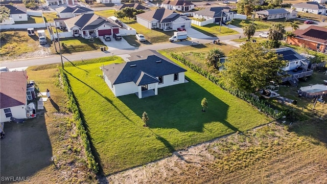 drone / aerial view with a residential view