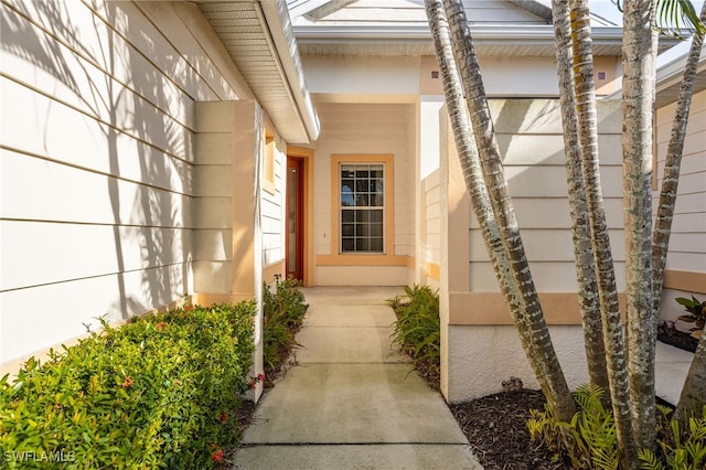 view of doorway to property