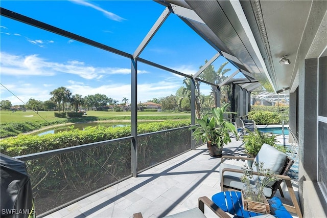 view of sunroom