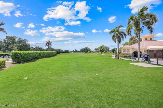 view of yard with a patio