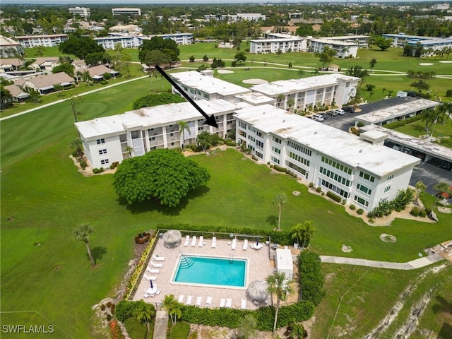 6102 Augusta Dr Unit 209, Fort Myers, FL 33907 - birds eye view of property featuring golf course view