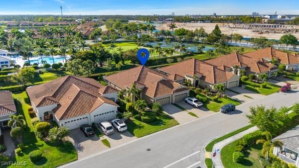 aerial view with a residential view