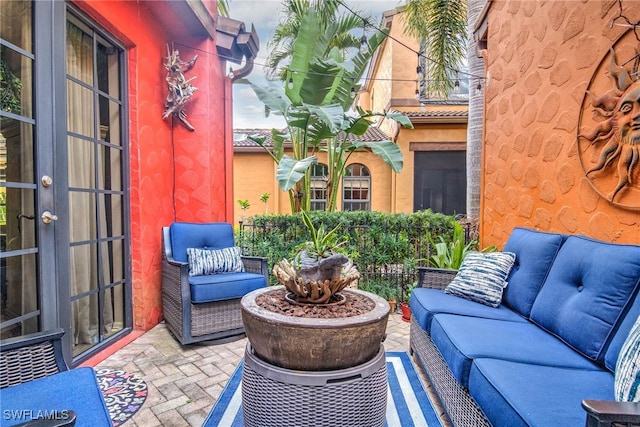 view of patio with an outdoor hangout area