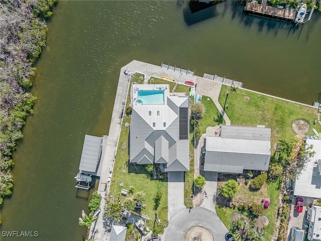 2810 Teal Ct, Saint James City, FL 33956 - birds eye view of property featuring a water view