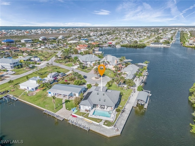 2810 Teal Ct, Saint James City, FL 33956 - aerial view with a residential view and a water view