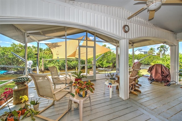 2215 Club House Rd, North Fort Myers, FL 33917 - exterior space with a ceiling fan