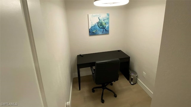 office featuring baseboards