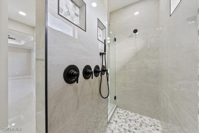 full bathroom with a walk in shower