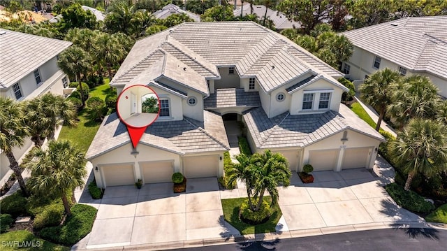 view from above of property
