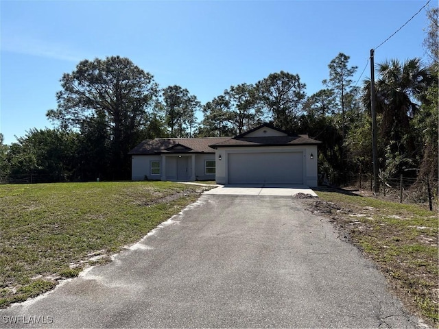 4430 18th Ave NE, Naples, FL 34120 - single story home with a garage, a front yard, driveway, and stucco siding