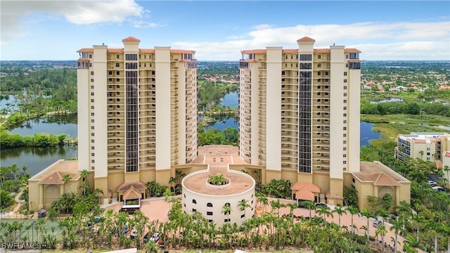 view of property with a water view