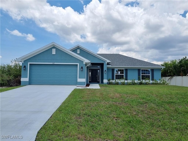 1127 NW 14th Ter, Cape Coral, FL 33993 - ranch-style house featuring an attached garage, stucco siding, and driveway