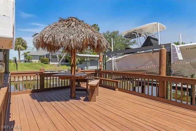 view of wooden deck