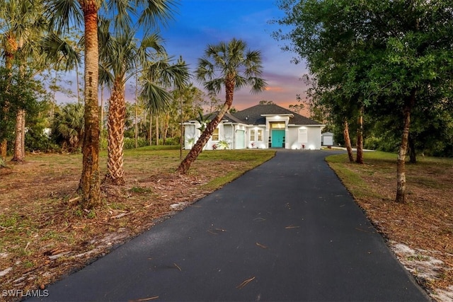 2312 4th Ave SE, Naples, FL 34117 - view of front facade with a front yard, stucco siding, and aphalt driveway