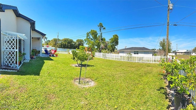 411 SW 19th Ter, Cape Coral, FL 33991 - view of yard with a fenced backyard