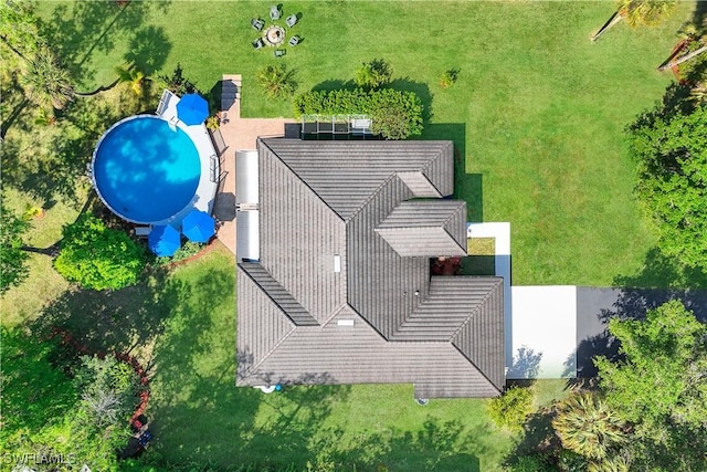 1420 14th Ave NE, Naples, FL 34120 - view from above of property featuring a pool area