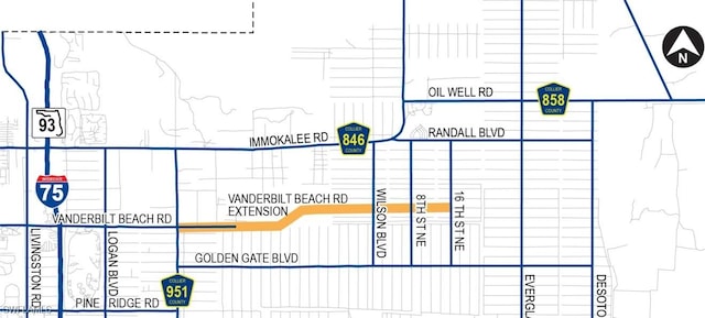 1420 14th Ave NE, Naples, FL 34120 - map of property / related area
