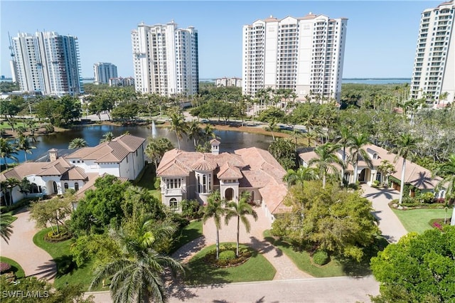 23771 Tuscany Way, Bonita Springs, FL 34134 - drone / aerial view with a view of city and a water view