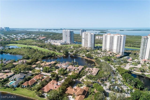 23771 Tuscany Way, Bonita Springs, FL 34134 - drone / aerial view featuring a water view and a city view