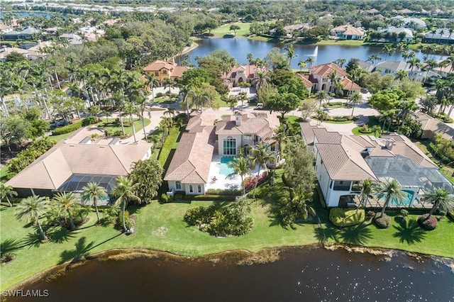 23771 Tuscany Way, Bonita Springs, FL 34134 - bird's eye view featuring a water view and a residential view