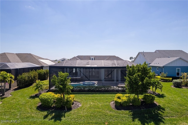 42207 Lake Timber Dr, Punta Gorda, FL 33982 - view of yard featuring glass enclosure