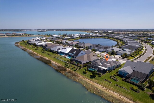 42207 Lake Timber Dr, Punta Gorda, FL 33982 - bird's eye view featuring a residential view and a water view