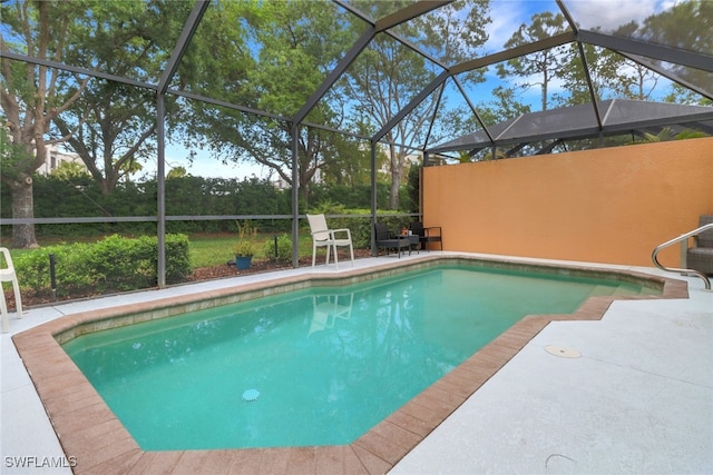 15501 Cortona Way, Naples, FL 34120 - outdoor pool featuring a patio and a lanai