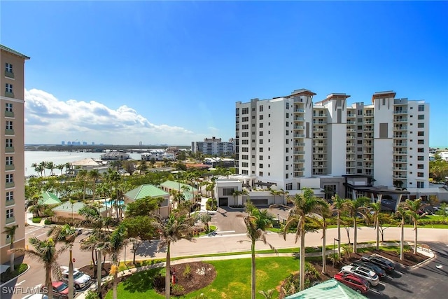 4141 Bay Beach Ln Unit 475, Fort Myers Beach, FL 33931 - view of property with a city view and a water view