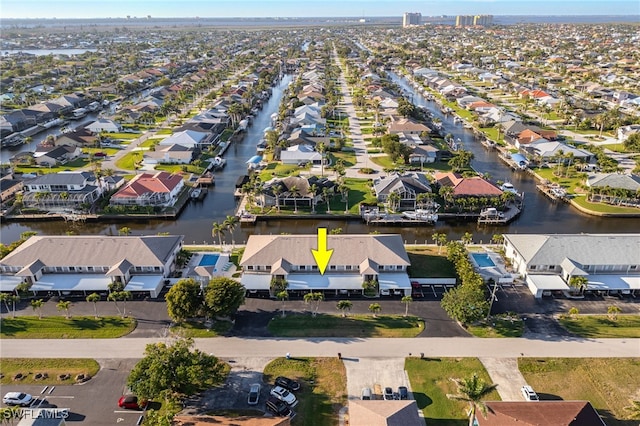 912 SW 48th Ter Unit 108, Cape Coral, FL 33914 - aerial view of property's location featuring nearby suburban area and a nearby body of water