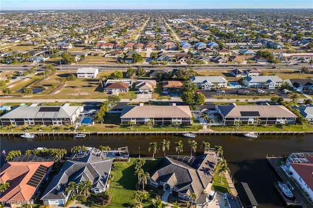 912 SW 48th Ter Unit 108, Cape Coral, FL 33914 - aerial view of property and surrounding area with nearby suburban area and a nearby body of water