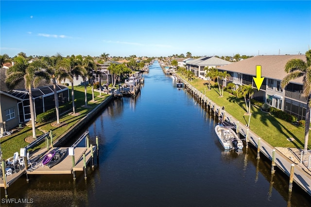 912 SW 48th Ter Unit 108, Cape Coral, FL 33914 - water view with a dock